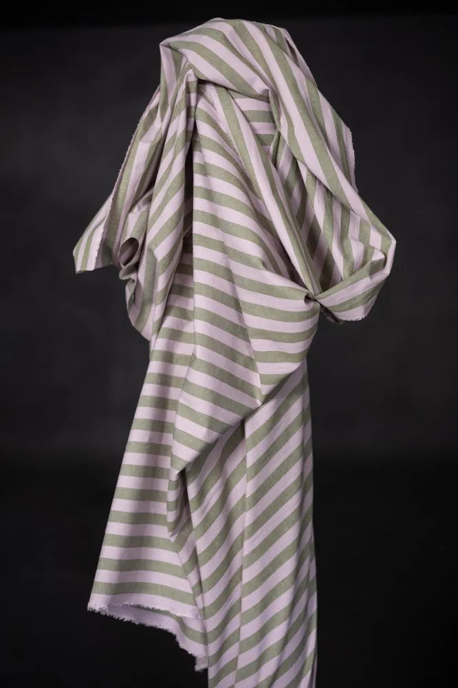 Cecily Organic Cotton/Linen Stripe - NZ$12.50 per 1/4m