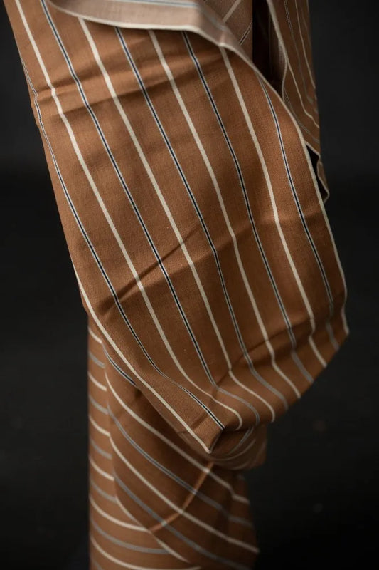 Nutmeg Stripe 8oz Handloom Denim - NZ$14.25 per 1/4m