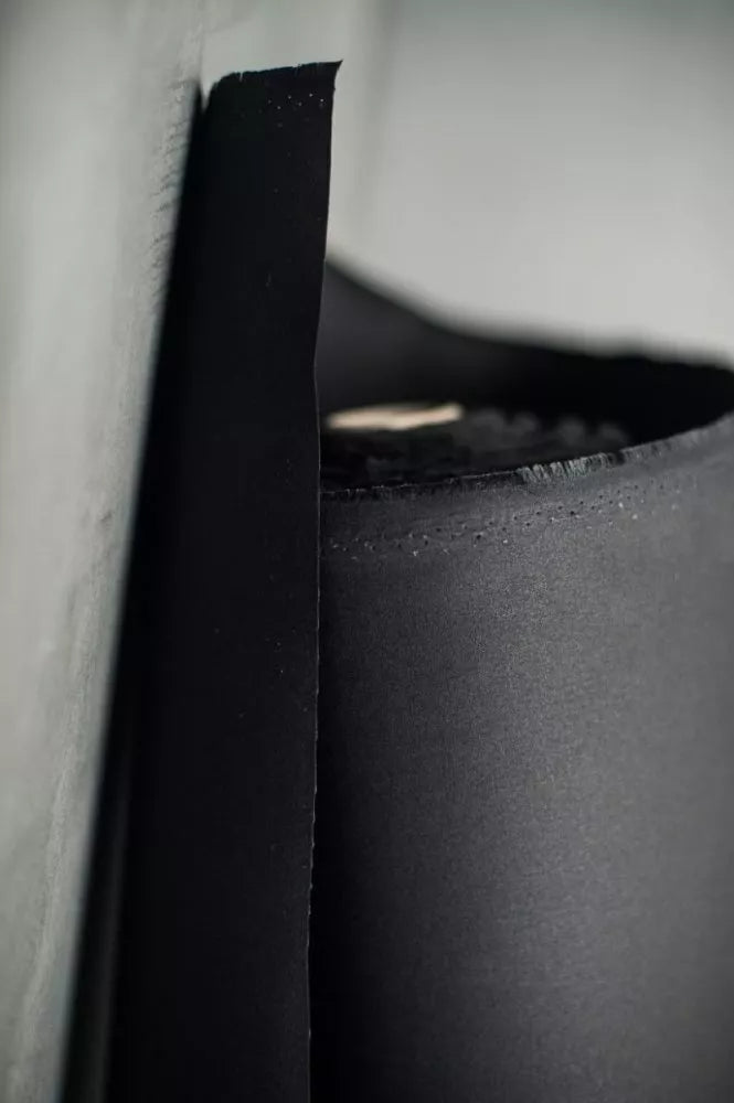 Black Organic Cotton Oilskin - NZ$18.25 per 1/4Mtr
