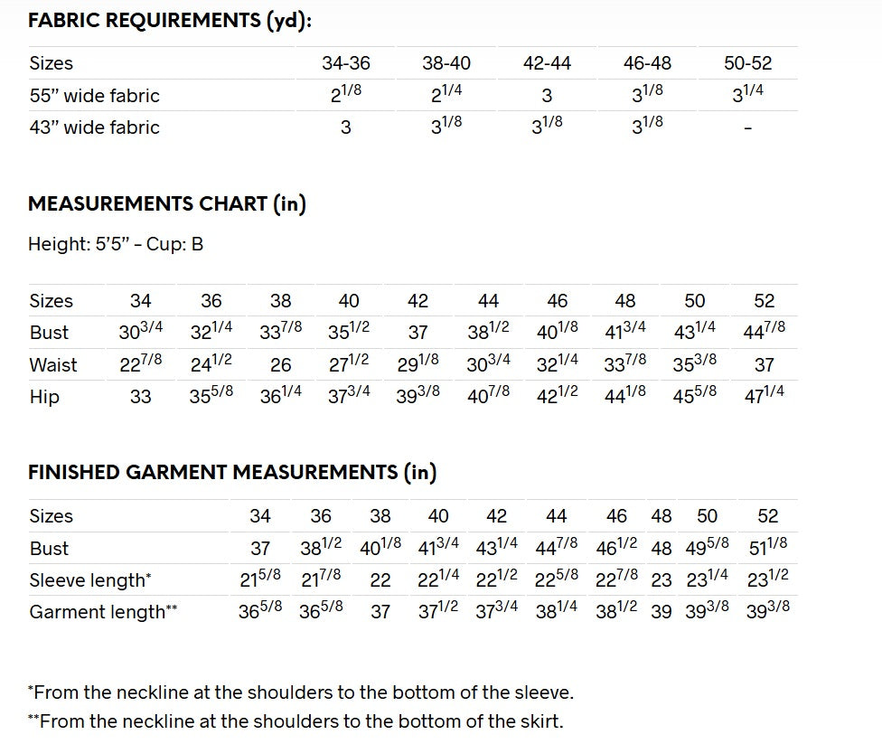 CASSIOPEE – Dress pattern