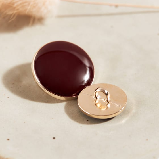 Dotty Buttons - Rust / Crispy Brownie – NZ$4.50 each