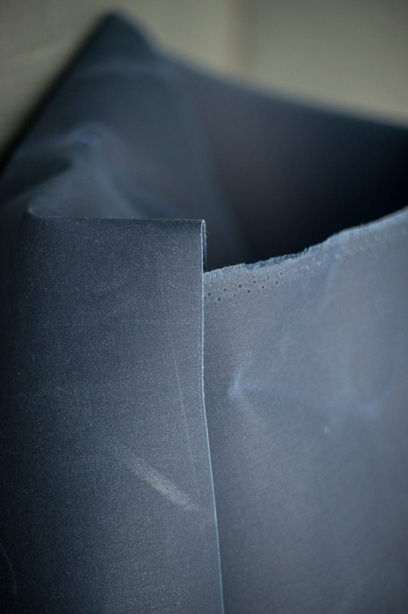 Oilskin - Navy. 1/4 Metre. NZ$18.50