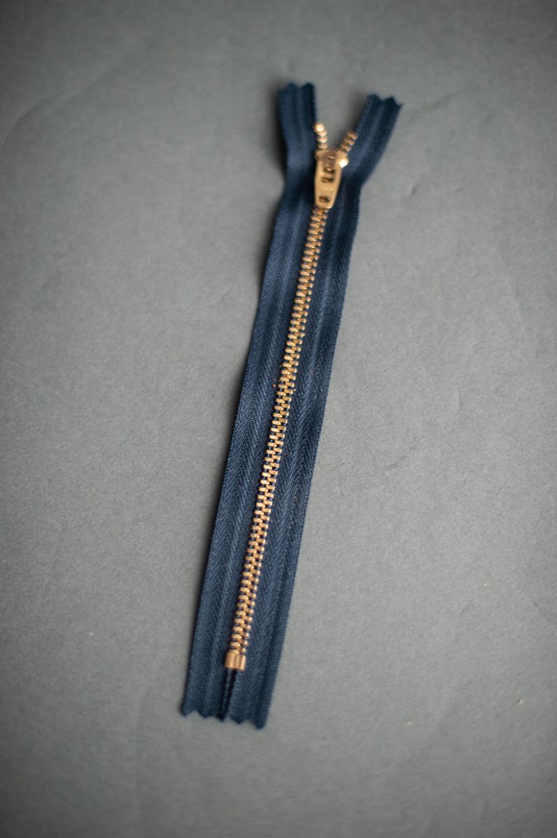 YKK Black Metal Brass Zip 16cm  - $4.95 NZD