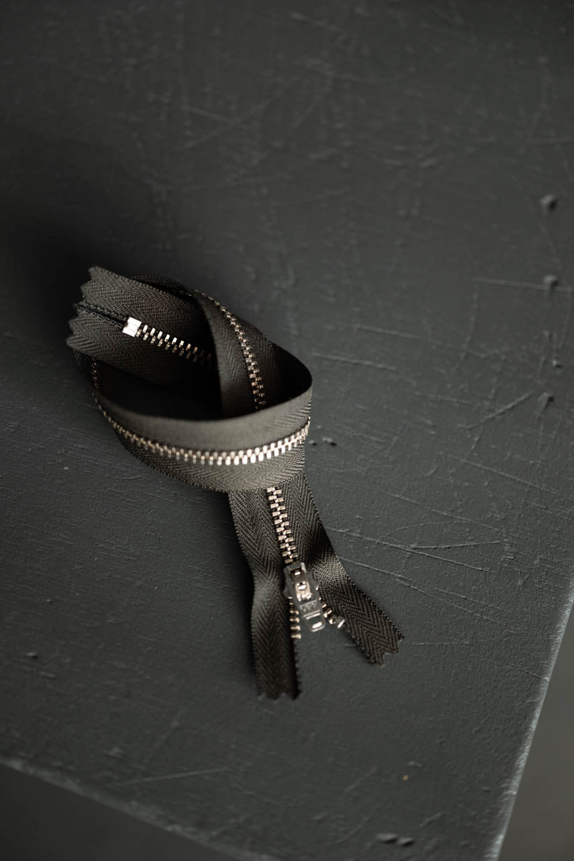 YKK Metal Zip 30cm/12" closed end. Khaki NZD$7.50 each