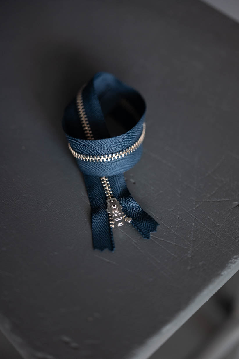 YKK Metal Zip 30cm/12" closed end. Navy NZD$7.00 each