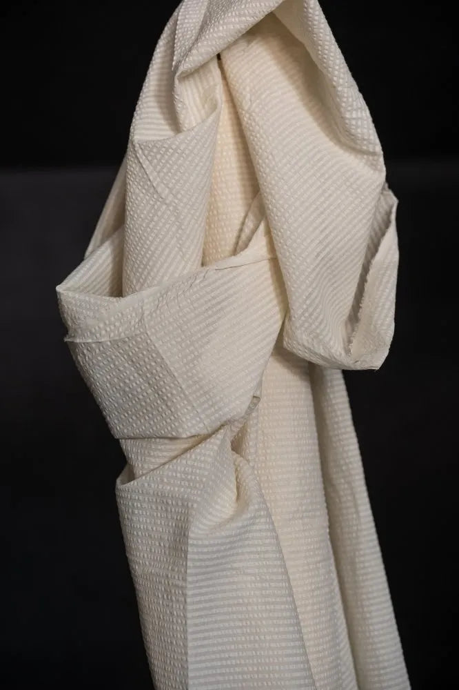 Mini Stripe Sheer Natural Indian Cotton