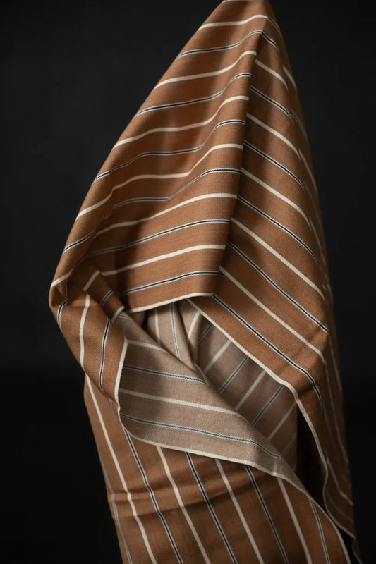 Nutmeg Stripe 8oz Handloom Denim - NZ$14.25 per 1/4m