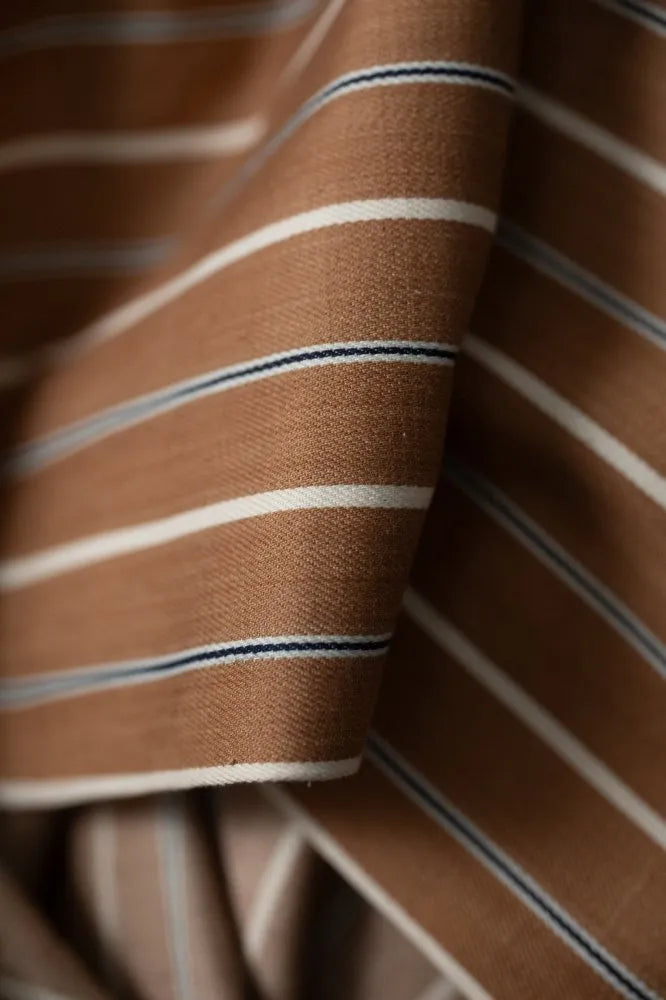 Nutmeg Stripe 8oz Handloom Denim - NZ$14.25 per 1/4m