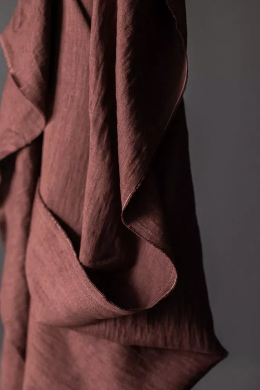 185 Linen Oxblood - NZ$14 per 1/4Mtr