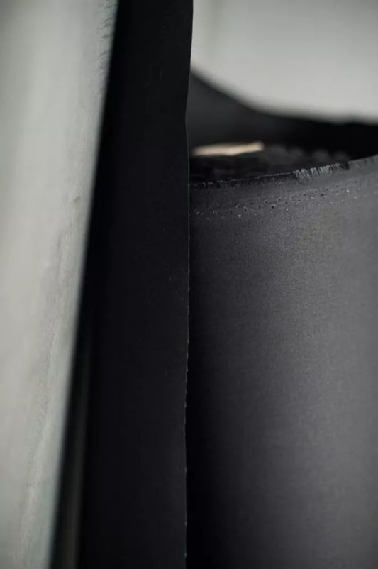 Black Organic Cotton Oilskin - NZ$18.25 per 1/4Mtr