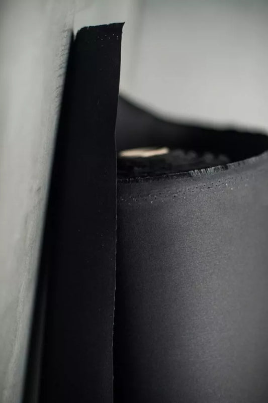 Black Organic Cotton Oilskin - NZ$18.25 per 1/4Mtr