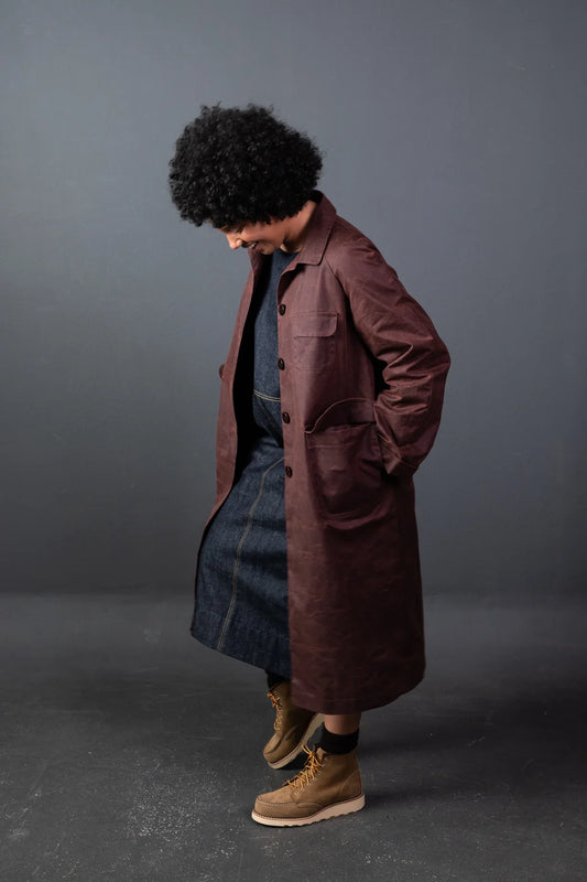 Oilskin - Conker. 1/4 Metre. NZ$18.25