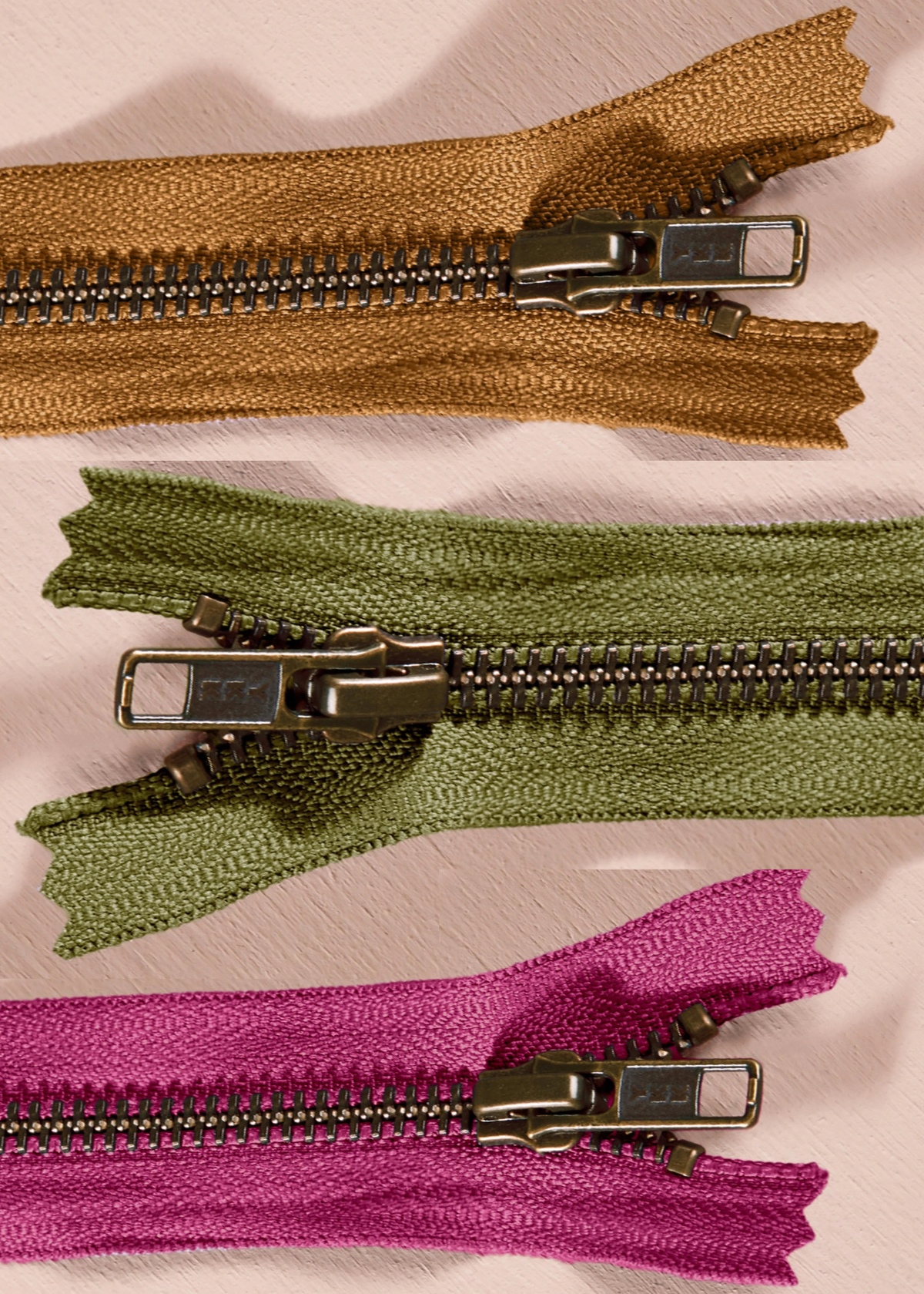 Zipper - Brass Single Slider 30cm