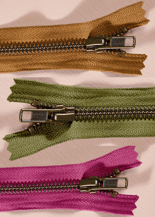 Zipper - Brass Single Slider 30cm