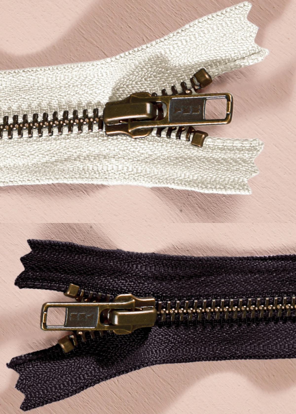 Zipper - Brass Single Slider 15cm