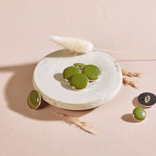 Dotty Buttons - Matcha Leaf – NZ$3.50 each