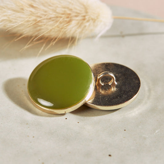Dotty Buttons - Matcha Leaf – NZ$3.50 each