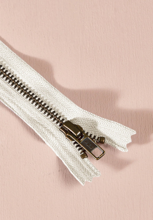 Zipper - Brass Single Slider 15cm