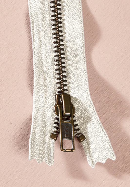 Zipper - Brass Single Slider 15cm