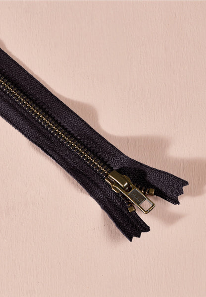 Zipper - Brass Single Slider 15cm
