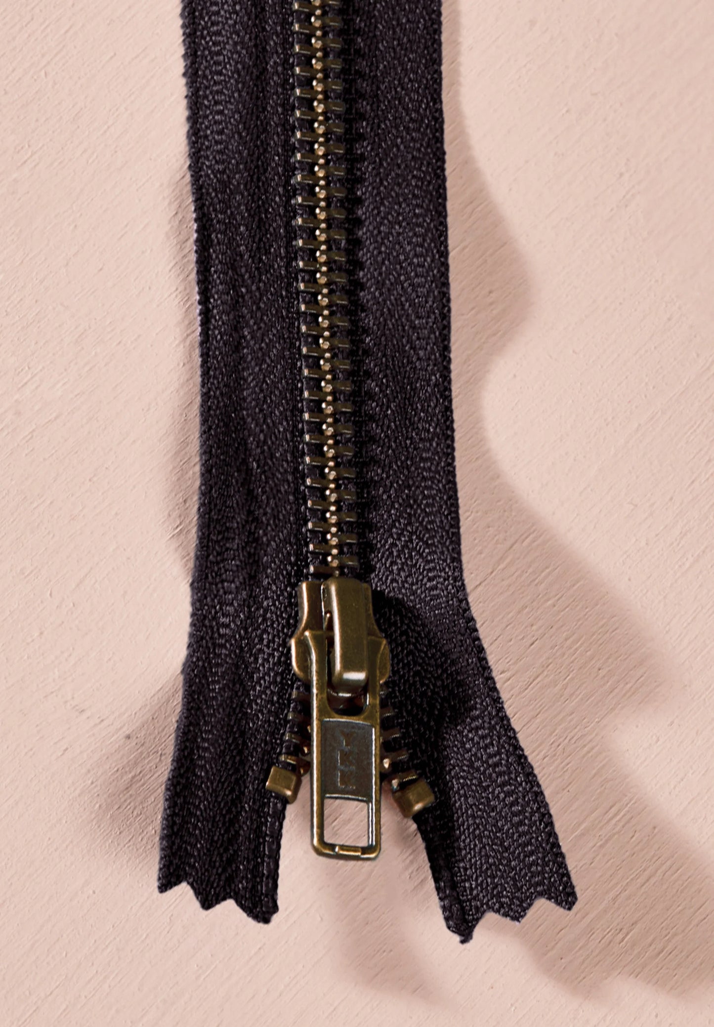 Zipper - Brass Single Slider 15cm
