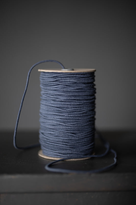 Recycled Cotton Elastic - Petrol - NZD $4.50 per mtr