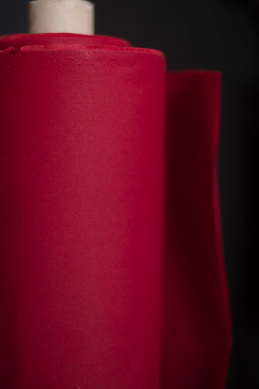 Oilskin  - Red. 1/4 Metre. NZ$18.50