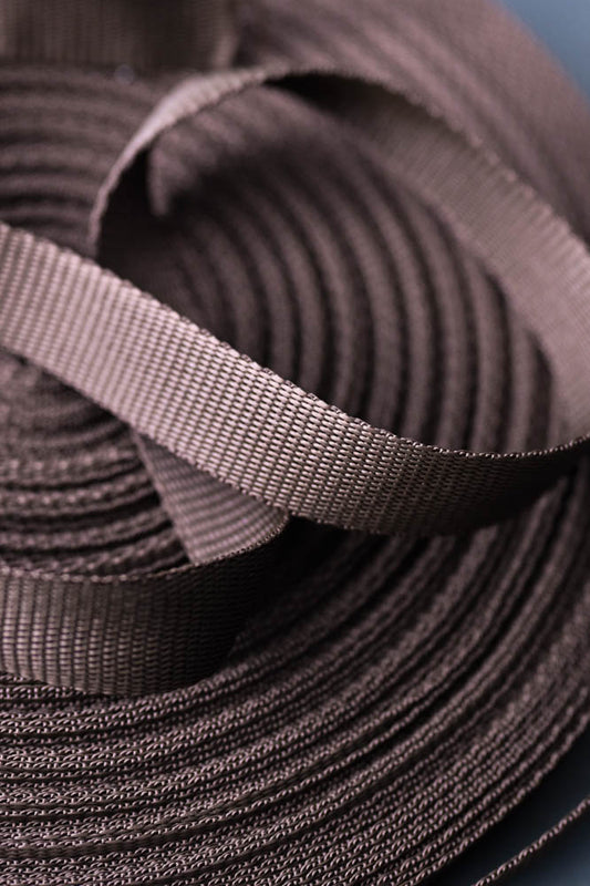 Brown Nylon Webbing NZD $9.00 per mtr